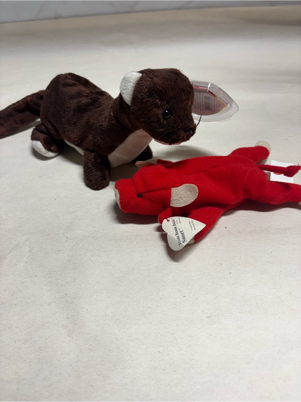 Ty Plush Ferret and Snort teenie beanie baby